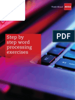Step-by-step word processing exercises