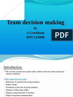 Team Decision Making: by A.Gowthami 09PC1E0008