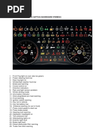 Meaning of Holden Captiva Dashboard Symbols
