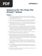 Answers To The "Do I Know This Already?" Quizzes: Appendix C