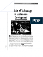 The Role Technology in Sustainable Development: Dependence On Technological Change