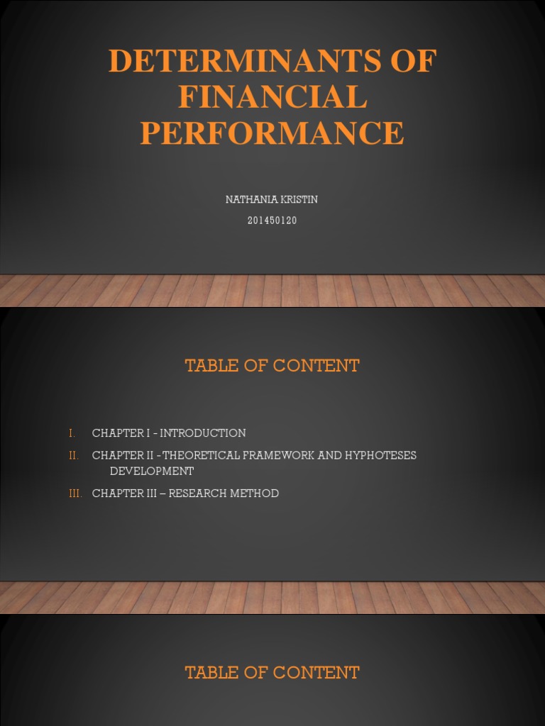 Financial Performance Determinants in IDX | PDF | Board Of Directors ...