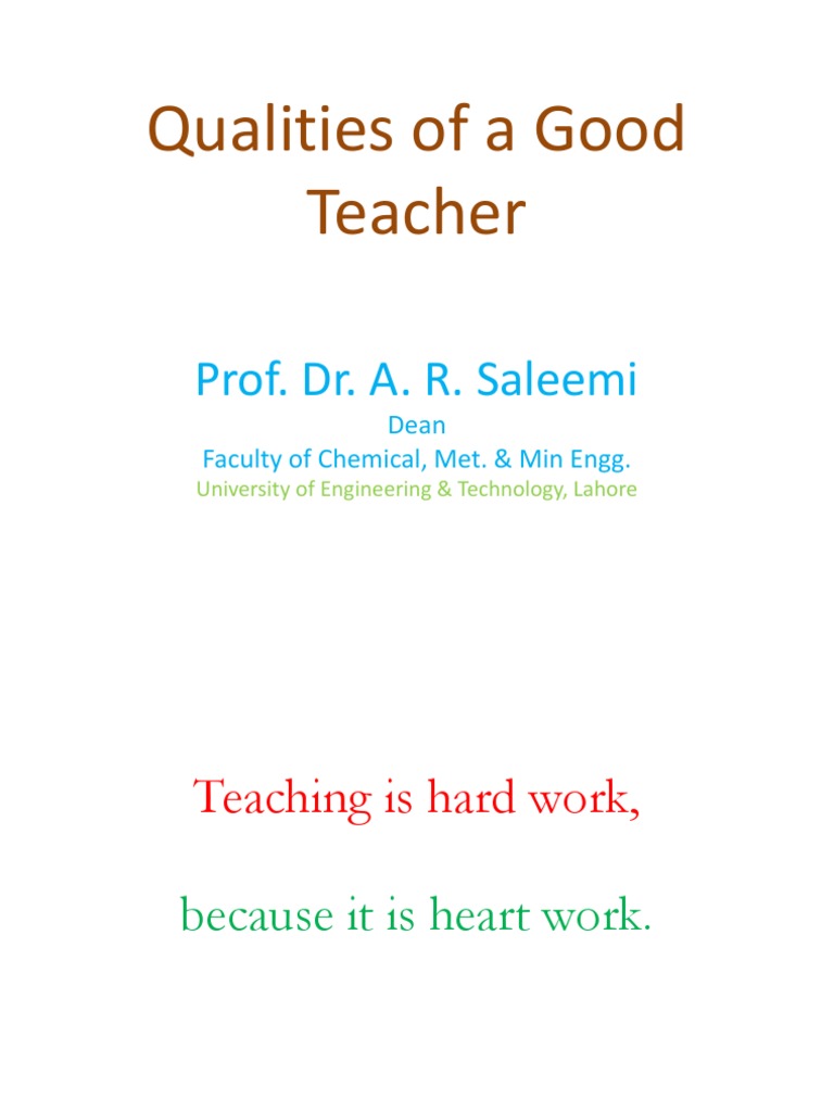 Qualities of an Effective Teacher | PDF | Teachers | Classroom