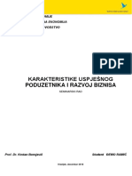 Karakteristike Uspjesnog Poduzetnika I Razvoj Biznisa - Seminarski