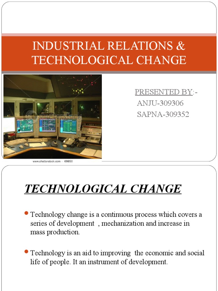 Industrial Relations & Tech Change Insights | PDF | Automation | Employment