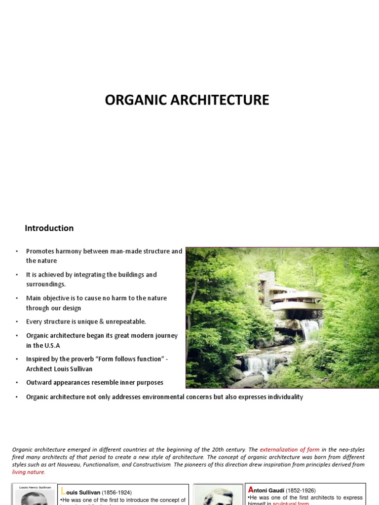 4 Organic Architecture | PDF | Art Media | Architectural Design