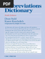 Abbreviations Dictionary 10th Ed D Stahl K Kerchelich Crc