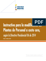 Instructivo para La Modificación de Plantas de Personal A Costo Cero, Según La Directiva Presidencial 06 de 2014 PDF