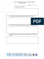 Prova de Avaliação - 2373 - Organização e Preparação Do Trabalho - Planeamento e Logistica