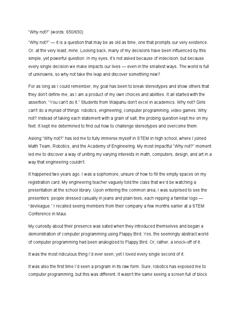 Personal Statement - 650 Words | PDF | Cognition | Cognitive Science