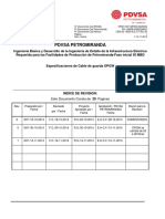 Especificaciones de Cable de Guarda PETROMIRANDA