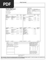 Unofficial Transcript