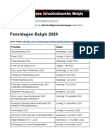 Feestdagen Belgie - Exacte Datums Op Kalender