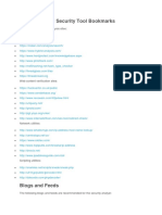 Recommended Security Tool Bookmarks PDF