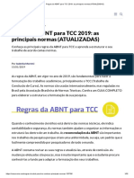 Regras Da ABNT para TCC 2019