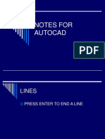 Notes for Autocad