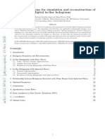 Practical Algorithms For Simulation and Reconstruction of Digital In-Line Holograms