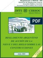 CIRSOC 104-2005 - Accion de Nieve y Del Hielo Sobre Las Construcciones PDF