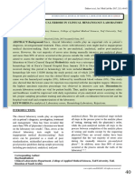 Types of Pre-Analytical Errors in Clinic PDF