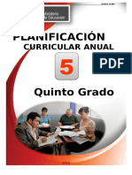 Planificacion Curricular 5º - 2018