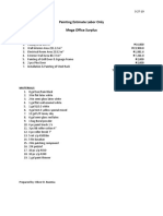 Painting Estimate Labor Only Mega Office Surplus: Materials
