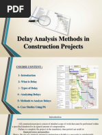 Delay Analysis Methods in Construction Projects