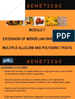 Extension of Mendelian Inheritance: Multiple Allelism and Polygenic Traits