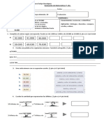 Evaluación de Matemática 4°