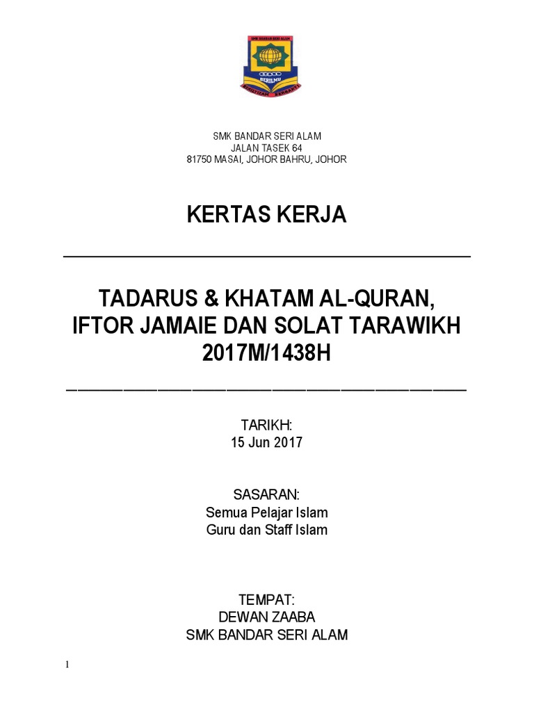 Kk Induk Berbuka Terkini Pdf
