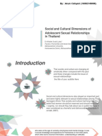 Social and Cultural Dimensions of Adolescent Sexual Relationships in Thailand