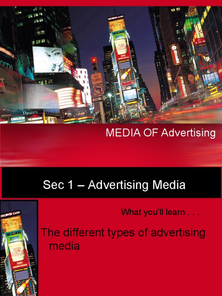 Types of Advertising Media Explained | PDF | Advertising | Mass Media