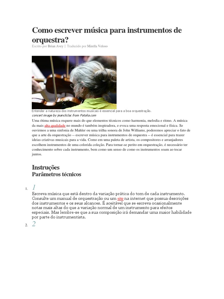 Como Escrever Música para Orquestra | PDF | Notação musical | Orquestras