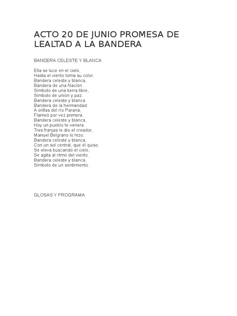 Promesa de Lealtad a la Bandera | PDF