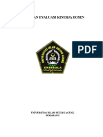 Pedoman Evaluasi Kinerja Dosen: Universitas Islam Sultan Agung Semarang
