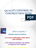 Quality Control in Costruction Sites: Presentation by Eng A.Muhunthan