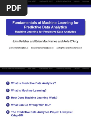 machine learning for predictive data analytics pdf