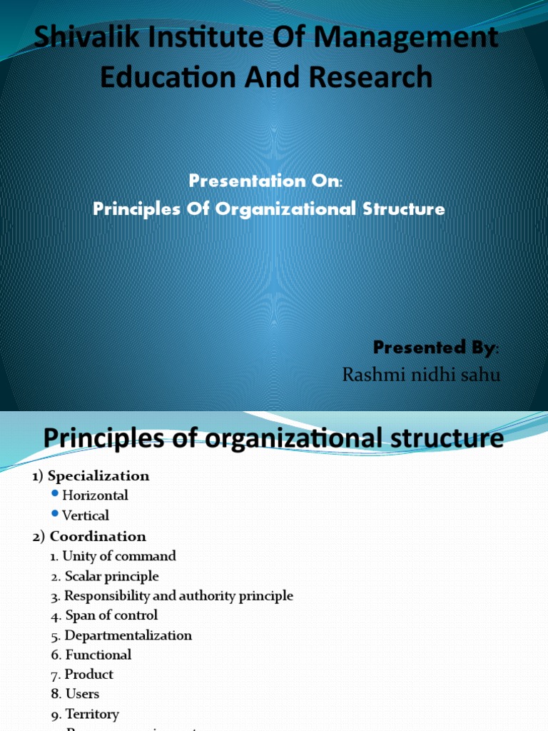 Functional vs Scalar Principles in Org Structure | PDF | Organizational ...