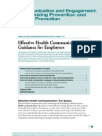 Effective Health Communication: Guidance For Employers