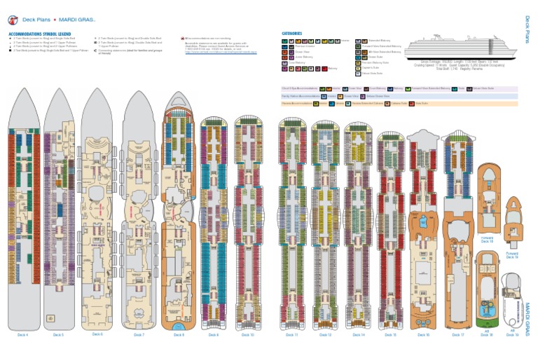 Master Carnival Mardi Gras Deck Plans: Afternoon of Color, Craft, and Carnival Magic