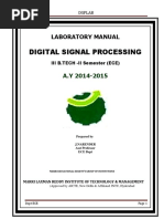 Digital Signal Processing: Laboratory Manual