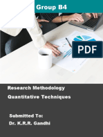 Research Methodology Quantitative Techniques: Submitted To: Dr. K.R.R. Gandhi