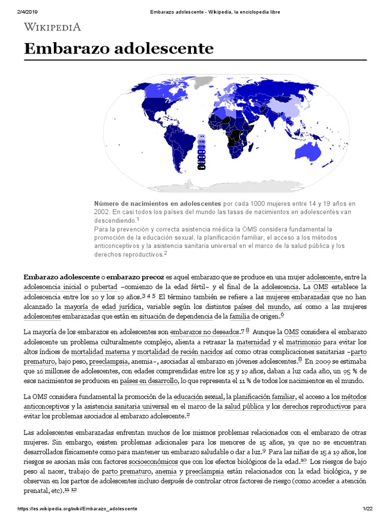 Embarazo Adolescente Teenage Pregnancy Birth Control