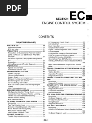 05 Nissan X Trail Pdf Pdf Medical Diagnosis Throttle