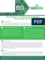 The 5 Things You Should Know Before Purchasing CBD Oil: Benefits of CBD