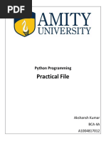 Python Practical FIle