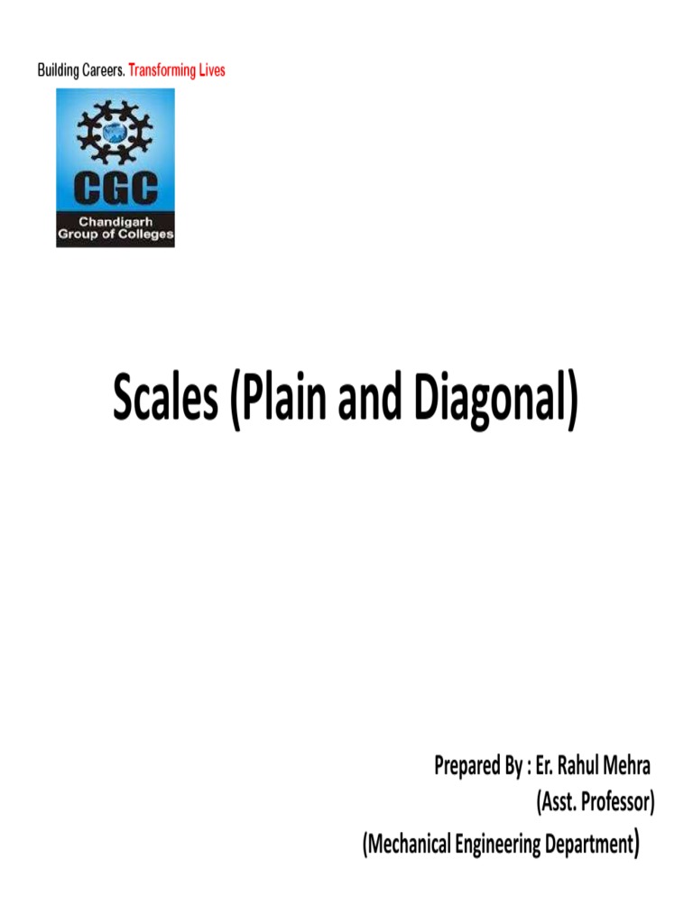 Diagonal and Plain Scale Construction | PDF | Metre | Ratio