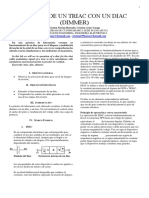 Disparo de un TRIAC con un DIAC (Dimmer