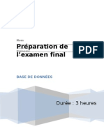 Préparation de L'examen de BD