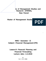 FM - Financial Planning & Forecasting (Cir 29.3
