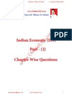 Indian Economy (EM) Part - (2) Chapter Wise Questions